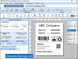 Generate Barcode Label Software