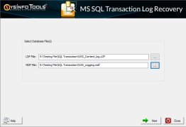 SysInfo SQL Transaction Log Recovery