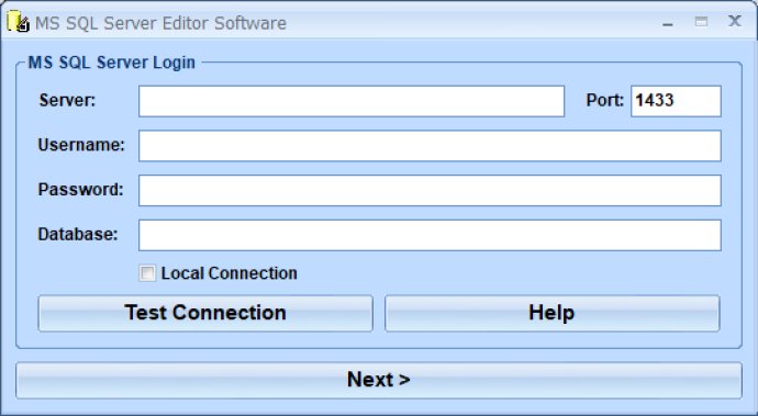 MS SQL Server Editor Software