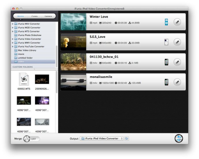 iFunia iPod Video Converter for Mac