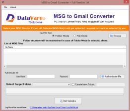 Datavare MSG to Gmail Converter Software