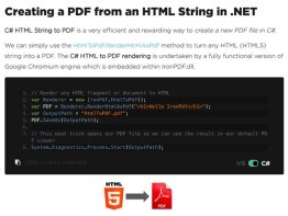 C# HTML to PDF