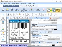 Barcode Software for Publishers Industry