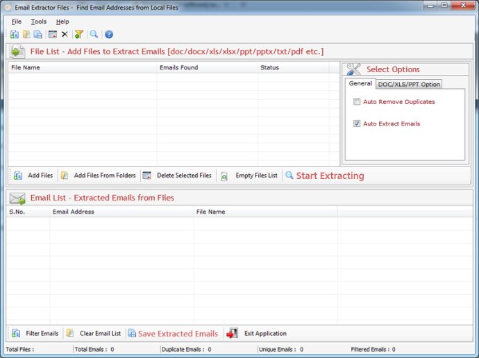 Email Extractor Files Software