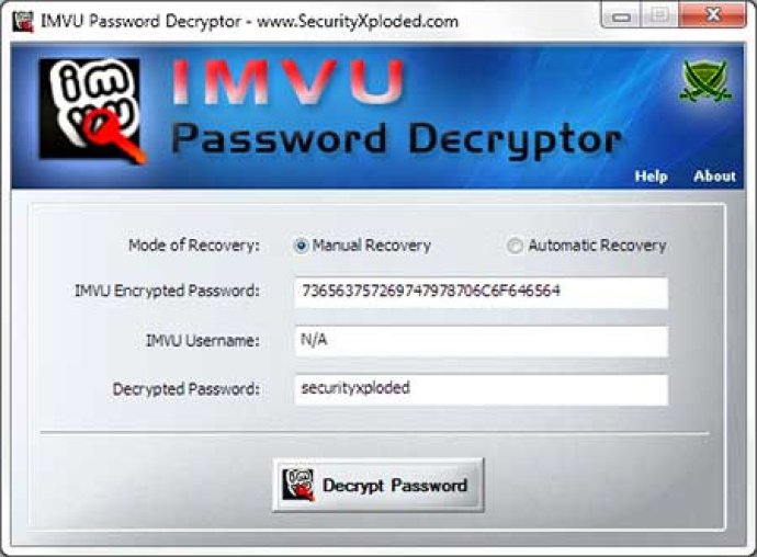 Password Decryptor for IMVU