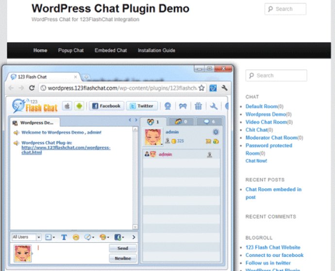 WordPress Chat for 123 Flash Chat