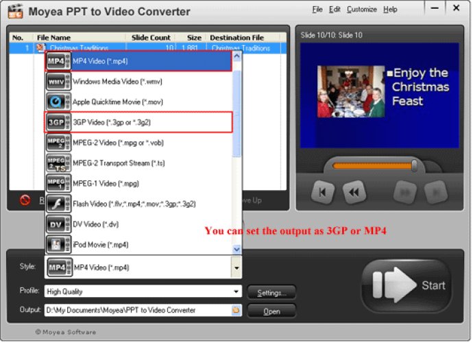 PowerPoint to Mobile Phone Converter