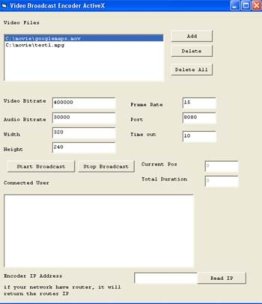 Video/Audio Broadcaster ActiveX Control