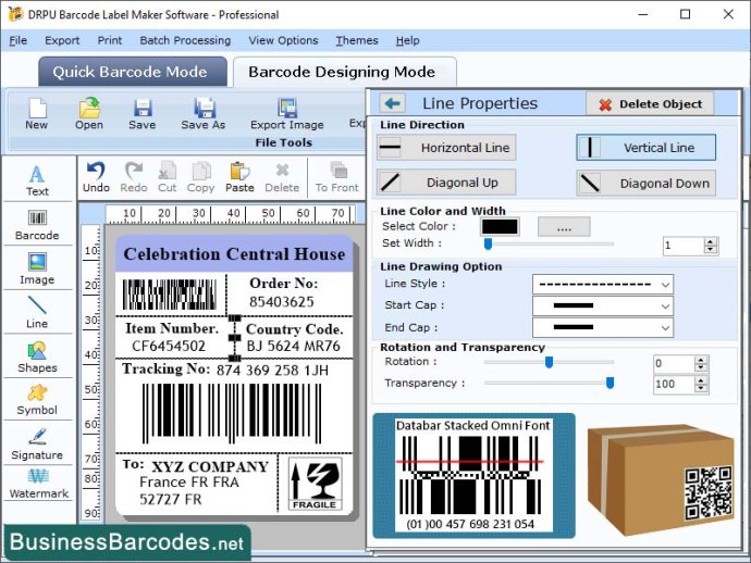 Databar Stacked Omni Barcode Databar Stacked Omni Barcode