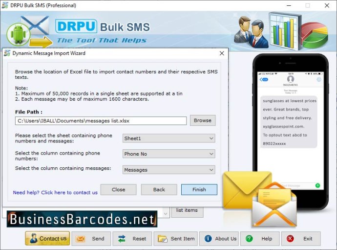 Bulk SMS Trial Messaging Tool