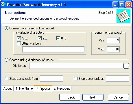 Paradox Password Recovery