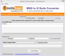 ToolsBaer MSG to GSuite Conversion