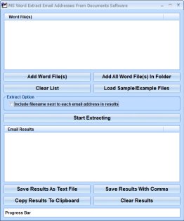 MS Word Extract Email Addresses From Documents Software