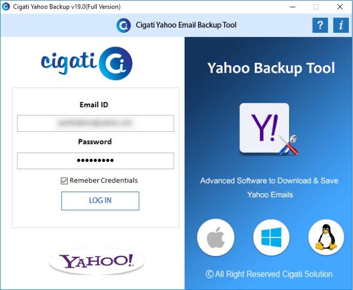 Cigati Yahoo Email Backup Tool