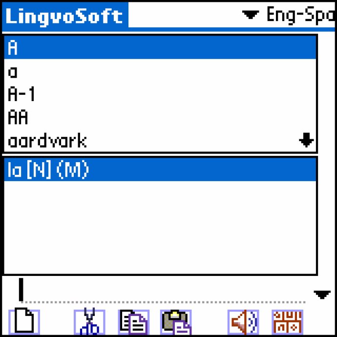 LingvoSoft Dictionary English <-> Spanish for Palm OS