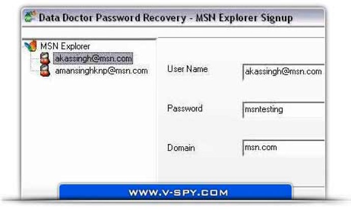 MSN Explorer Password Restore Tool