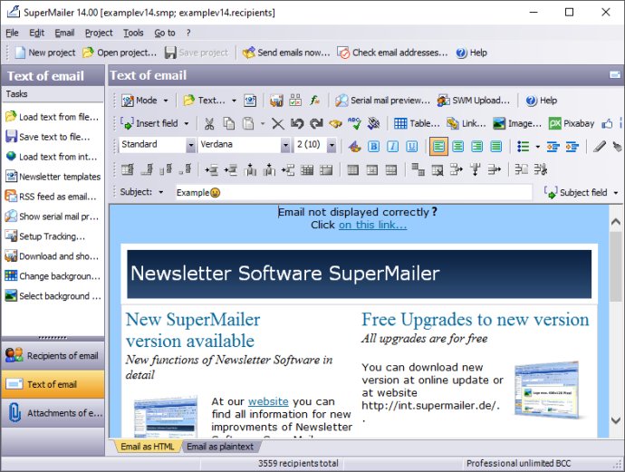 Newsletter Software SuperMailer