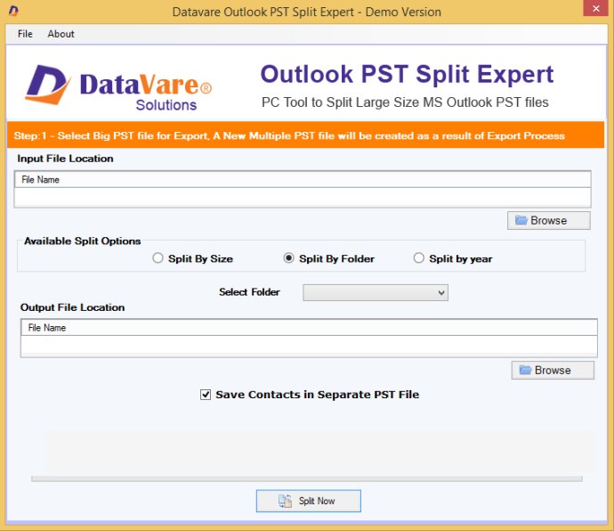 DataVare Outlook PST Split Expert