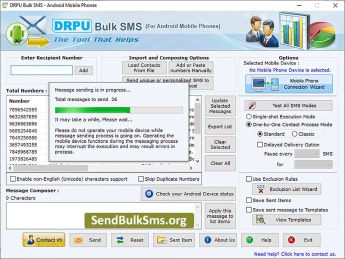 Send Bulk SMS Android Mobile