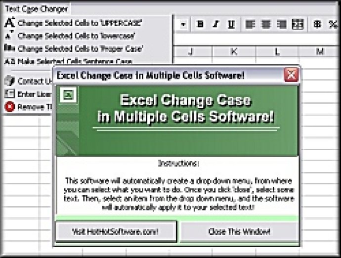 Change case in multiple excel cells
