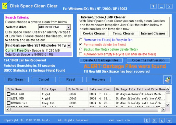 Disk Space Clean Clear Disk Space Clean Clear