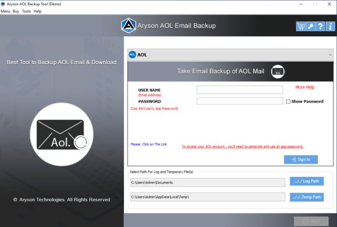 AOL Backup Tool