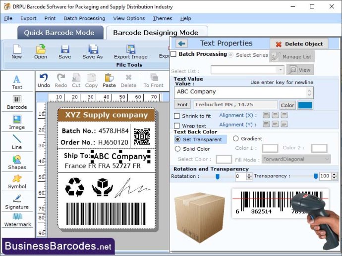 Barcode Creator Application Barcode Creator Application