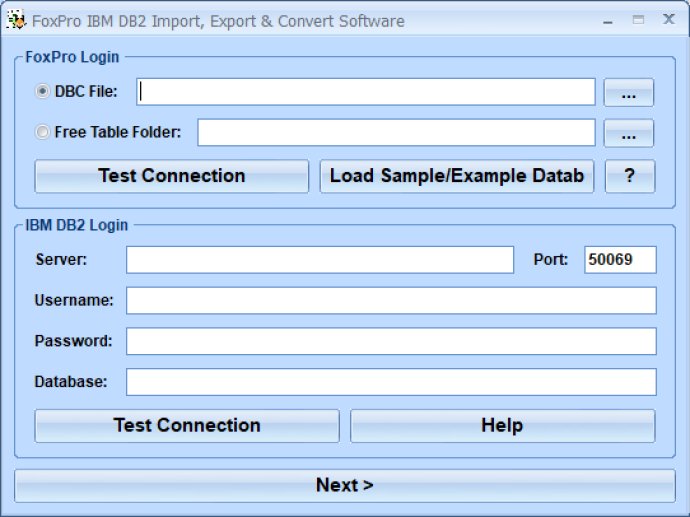 FoxPro IBM DB2 Import, Export & Convert Software