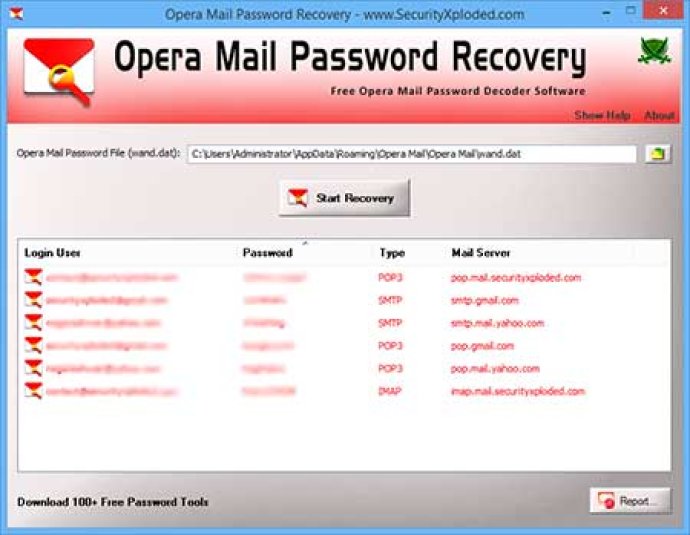 Password Recovery for Opera Mail
