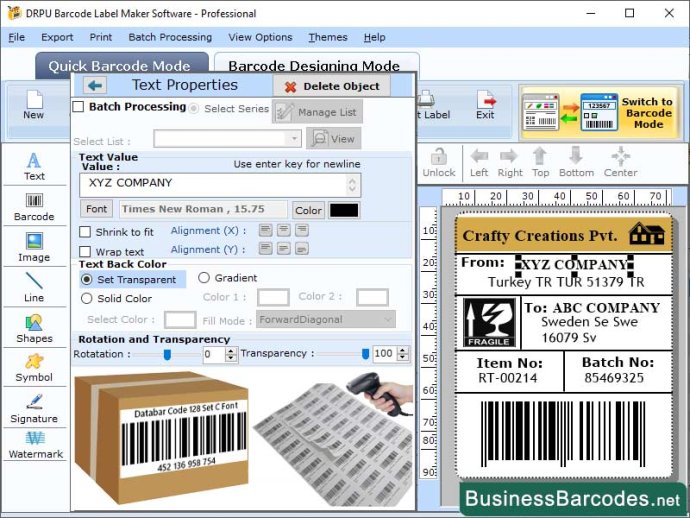 Integrated Bar Set C Label Tool Integrated Bar Set C Label Tool