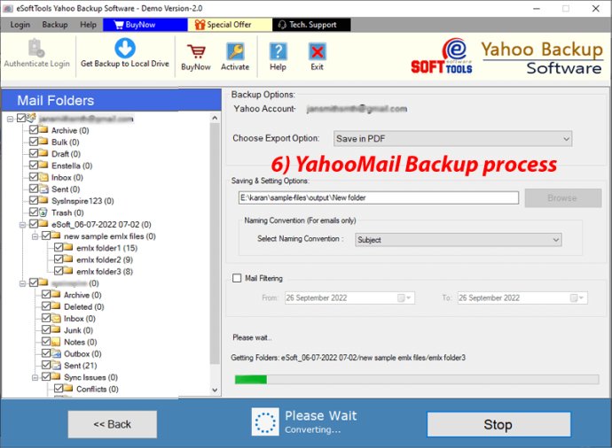 eSoftTools Yahoo Backup Software eSoftTools Yahoo Backup Software