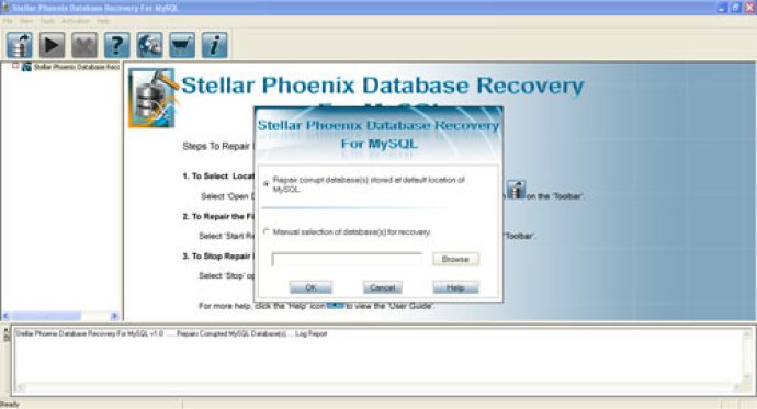 Stellar Phoenix Database Recovery For MySQL