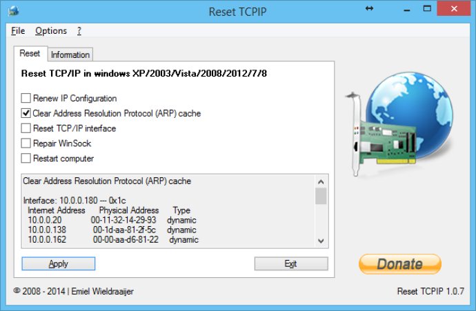Reset TCPIP