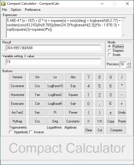 Compact calculator - CompactCalc
