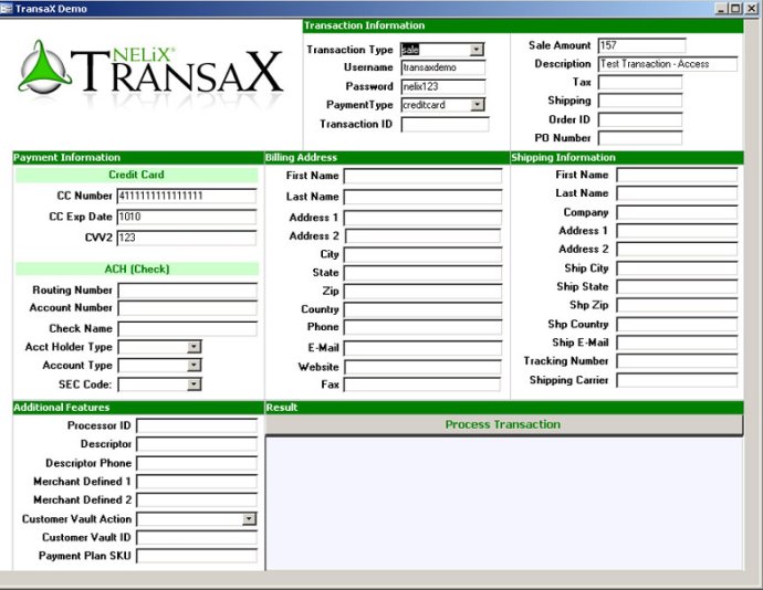 TransaX FleXPort Code Library