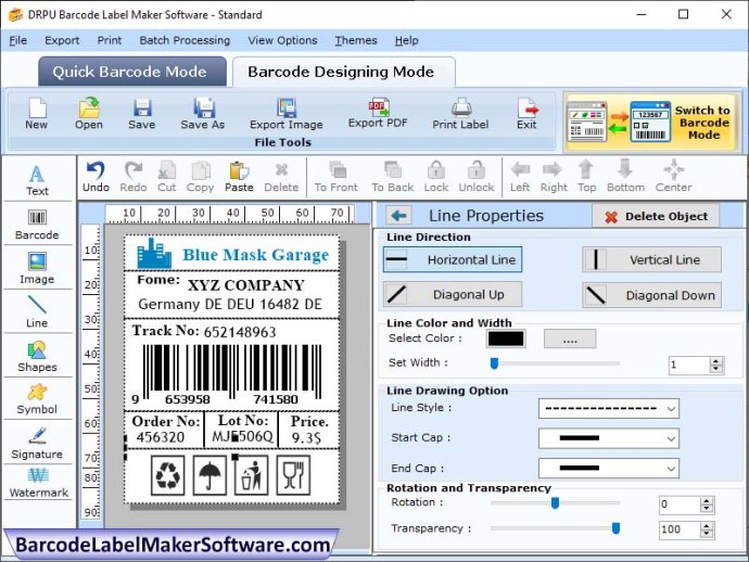 Barcode Label Software Standard Edition