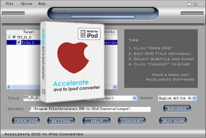 Accelerate Convert DVD to iPod