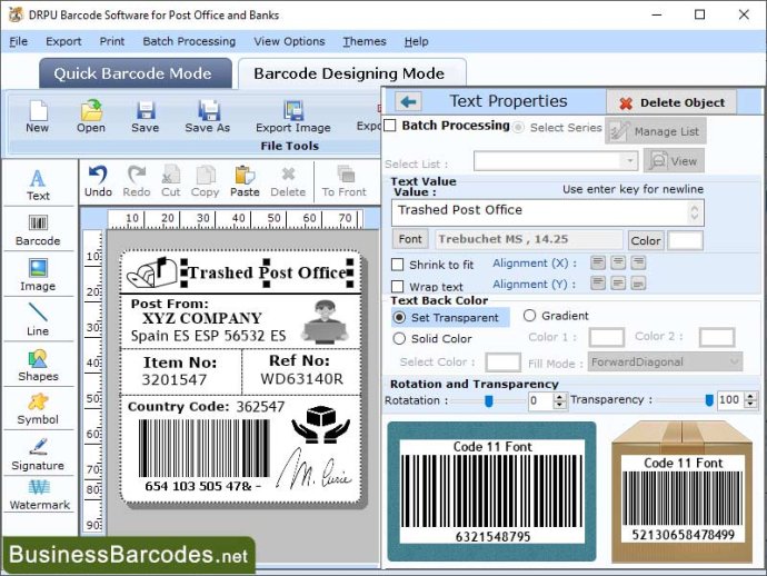 Postal Barcode Maker Program Postal Barcode Maker Program