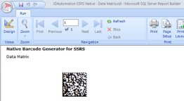 SSRS Data Matrix Barcode Generator