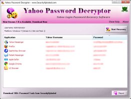 Password Decryptor for Yahoo