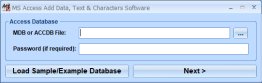 MS Access Add Data, Text & Characters Software