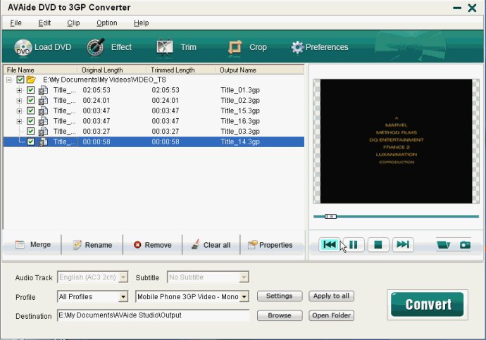 EZuse DVD To 3GP Converter