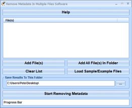 Remove Metadata In Multiple Files Software