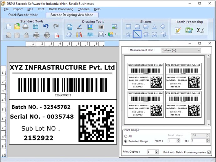 Label Printing Tool for Manufacturers