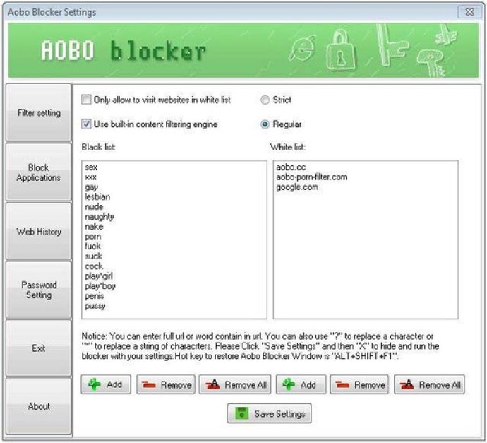 Aobo Website Blocker Porn Filter