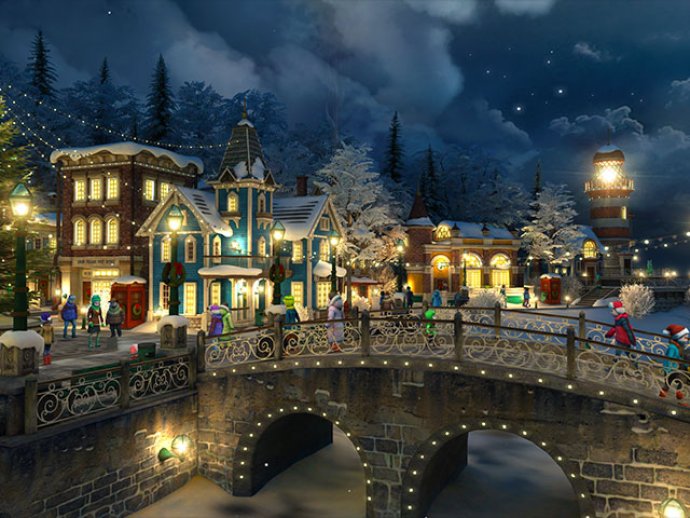 Snow Village 3D Screensaver