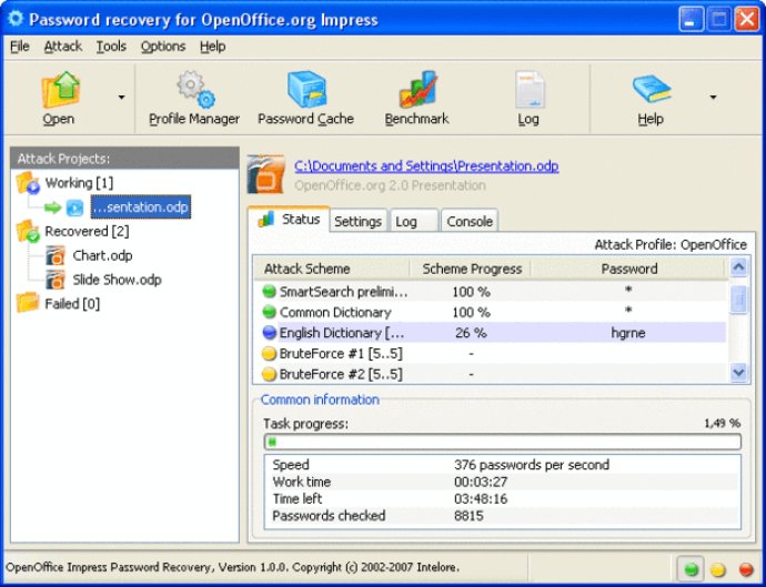 OpenOffice Impress Password Recovery