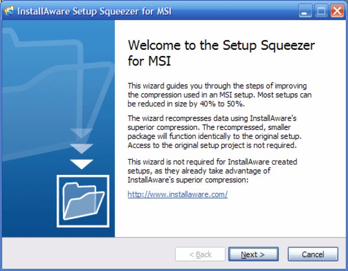 InstallAware Setup Squeezer for MSI