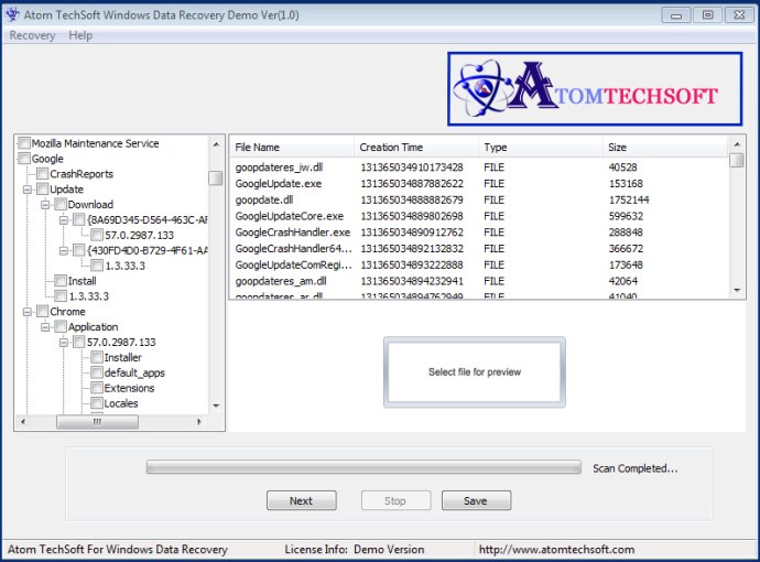 Atom Windows Data Recovery