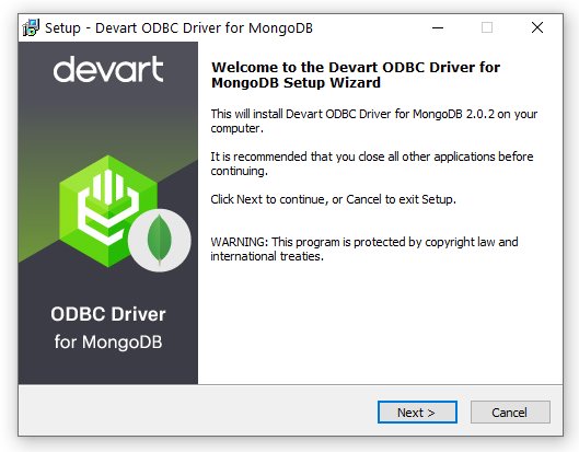 MongoDB ODBC Driver by Devart